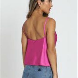 SHOWPO Pink Satin Tank